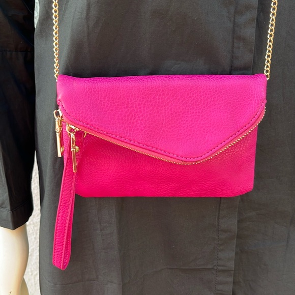 Urban Expressions Handbags - URBAN EXPRESSIONS Lucy Crossbody/Wristlet/Clutch Vegan Leather PINK Bag NWOT